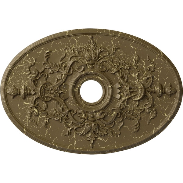 Ekena Millwork Alexa Medallion (Canopies up to 5 5/8"), 30 3/4"W x 21 1/4"H x 3 7/8"ID x 1 5/8"P, Mississippi Mud CM21X30ALMMC - main